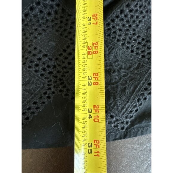 Gap Black Sleeveless Embroidered Crochet Sundress With Geometric Design Size 4 C - Picture 11 of 12